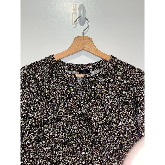 Jones New York Romantic Bohemian Tie Cuffs Floral 3/4 Sleeve Blouse Women's Plus - Picture 2 of 9